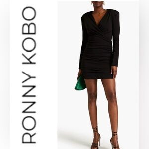 Ronny Kobo Dress XS Mariana Jersey Ruched Dress $398